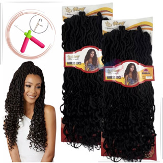 Cabelo Goddess Locs Fibra Orgânica Dreads Crochet Braids Weng 60 cm