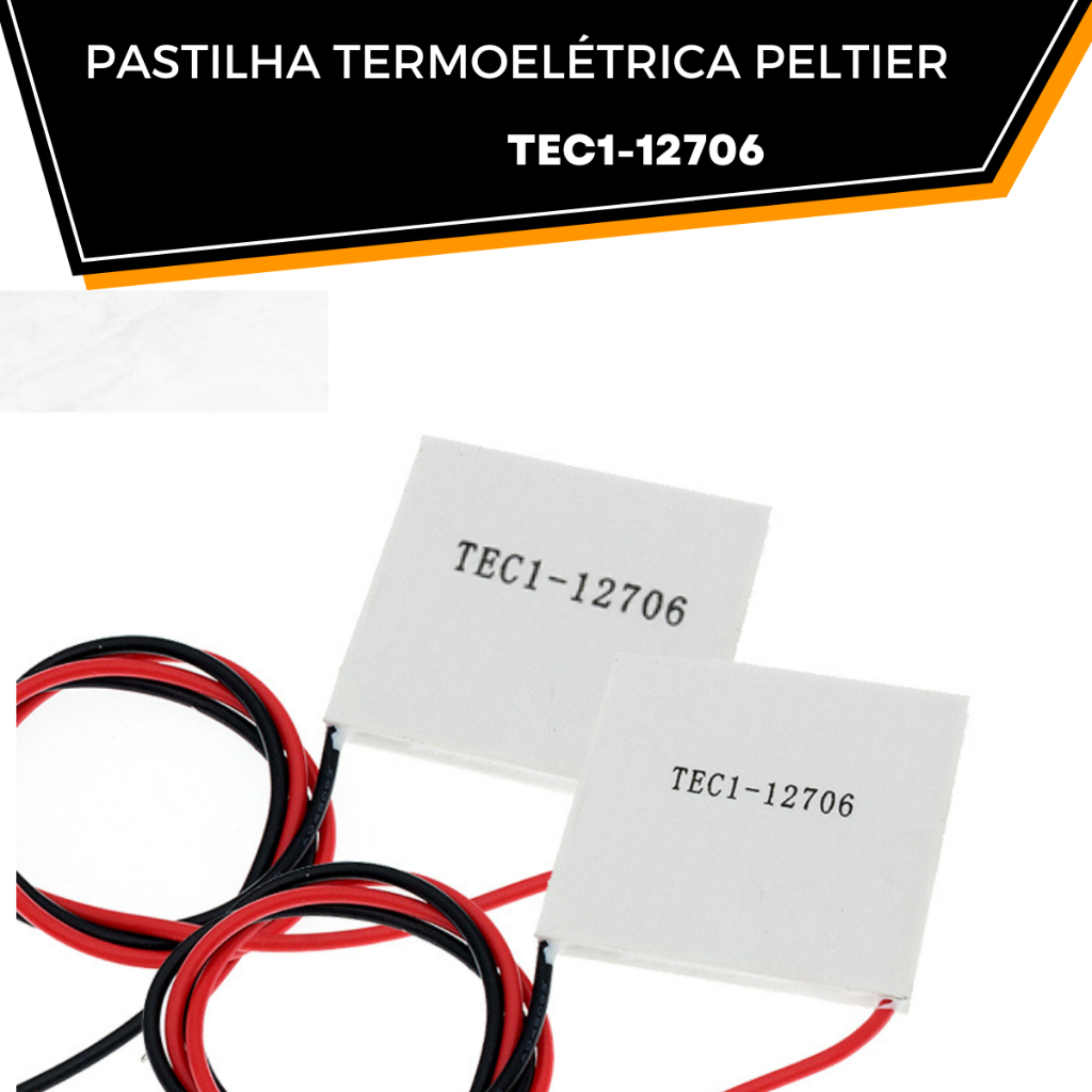 2 peças de Pastilha Placa Peltier Termoelétrica 12706 Bebedouro Purificador Adegas Vinho Célula Latina Masterfrio Polar