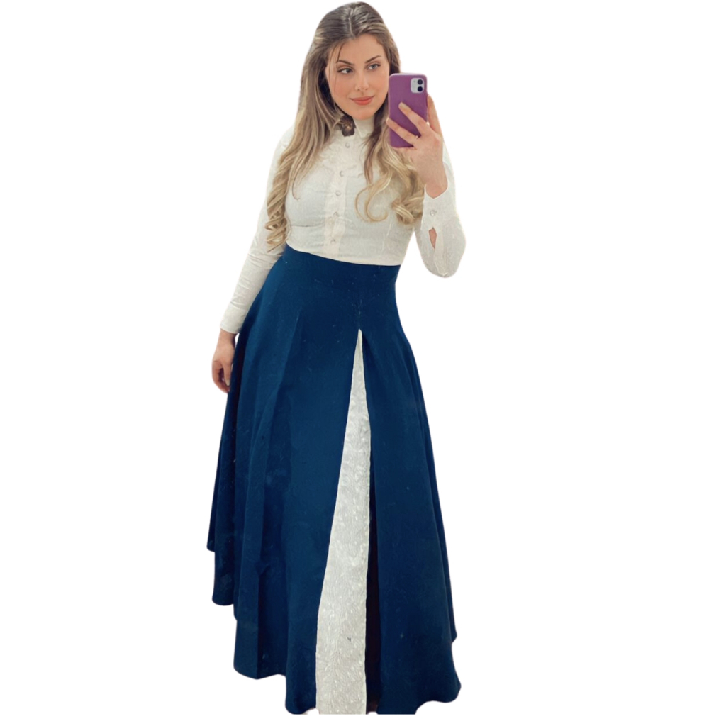 Saia De Prenda Com Fenda Gaucho Baile