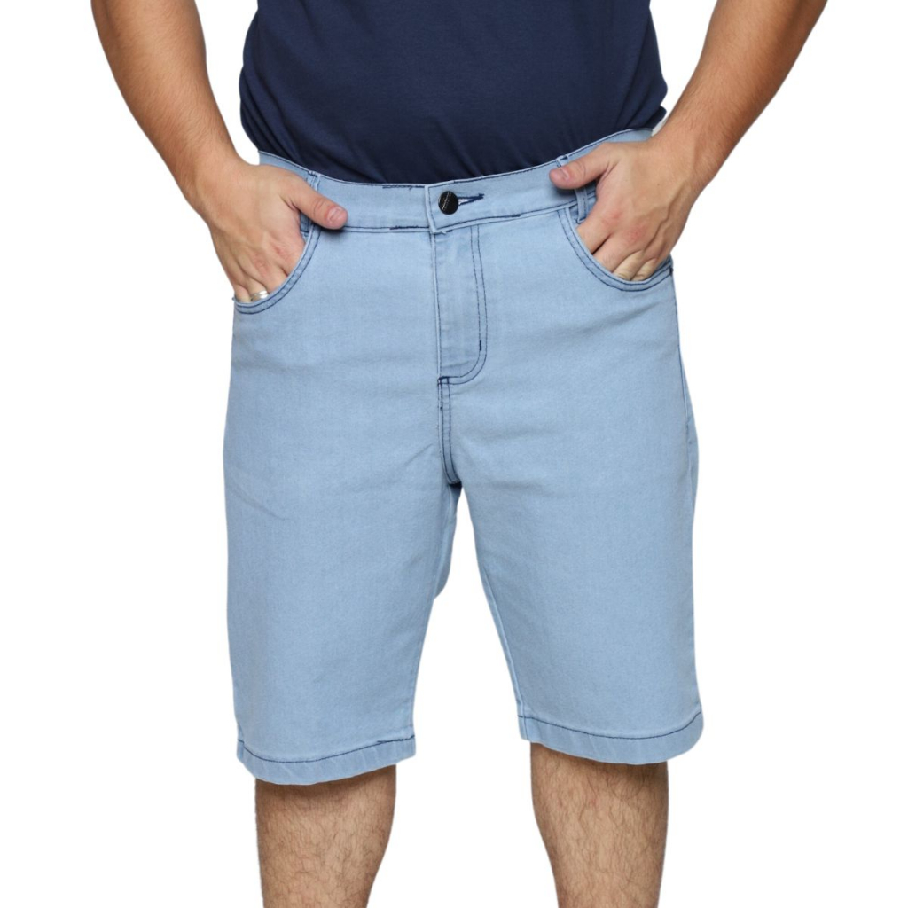 Bermuda Jeans Masculina Plus Size Casual Lycra Elastano 48 ao 56 Oferta