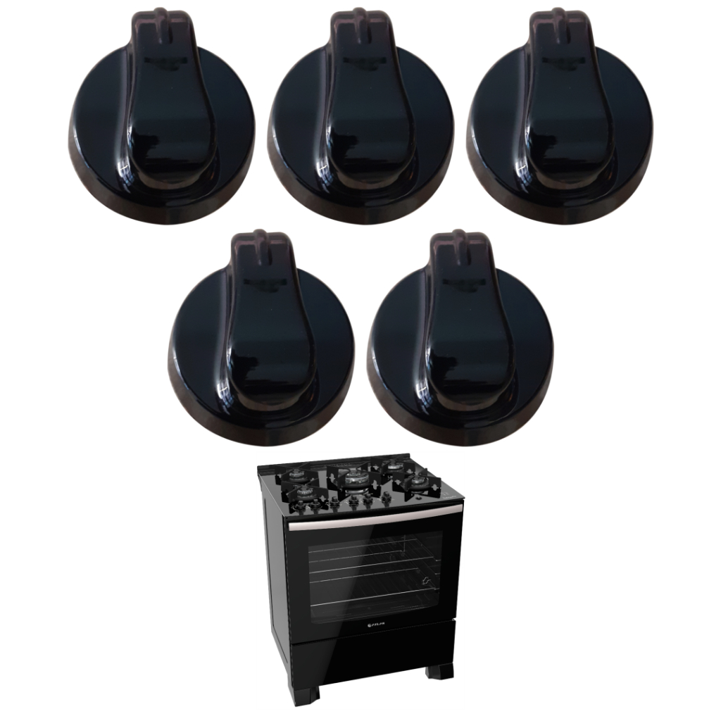 Kit Com 5 Botões Fogão Atlas Utop Glass 5 Bocas Originais em Oferta na Shopee