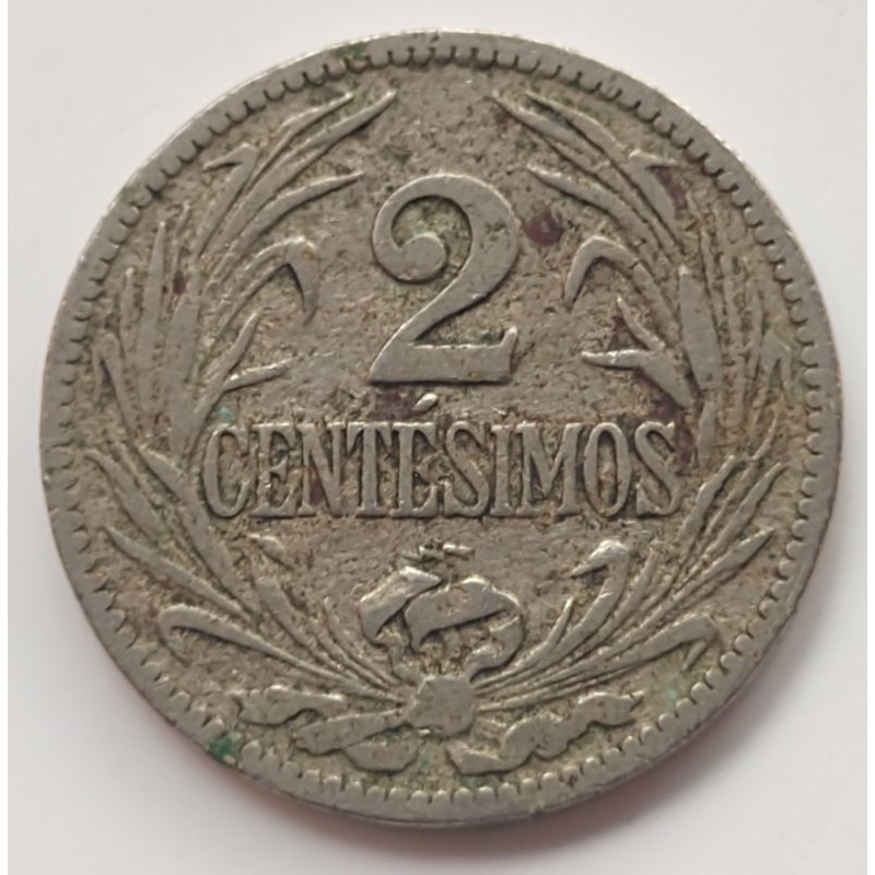 Moeda 2 centesimos 1924 Uruguai 🇺🇾
