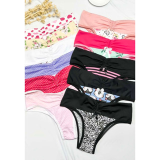 Kit 5 Calcinhas Microfibra Estampada Cós Largo Confrotável Lingerie Alta Qualidade