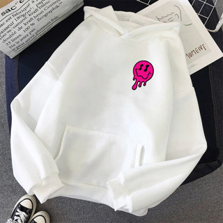 Moletom Feminino Rosa Smile Moletom Unissex Com Capuz e Bolso