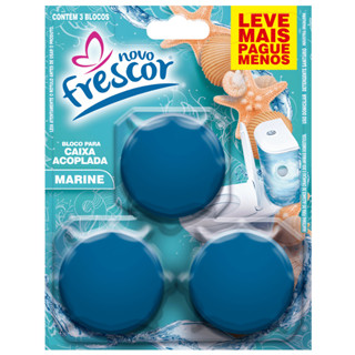 Bloco Para Caixa Acoplada 45g Novo Frescor Embalagem Econômica 3 Blocos/essência para vaso