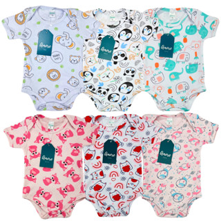 3 Body Bebê Sortido - Suedine 100% Algodão