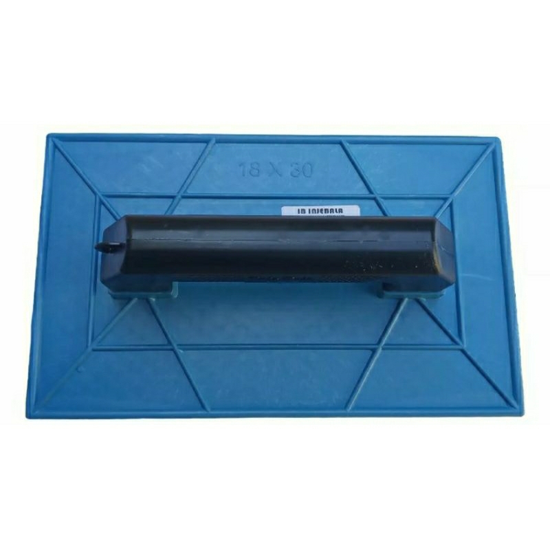 DESEMPENADEIRA PROFISSIONAL PLÁSTICO 22cm x 34cm AZUL CORRUGADA