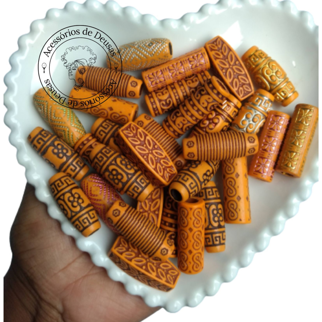 Mix acessórios para Dreadlocks Miçangas de madeira para tranças boxbraids Pacote de Anéis para trança luxo sortido DIY em Oferta na Shopee