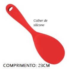 OFERTA Colher Colheres Para Servir Arroz Alimentos 23CM Nylon E Silicone Multicolorido Revestido Multiuso Universal