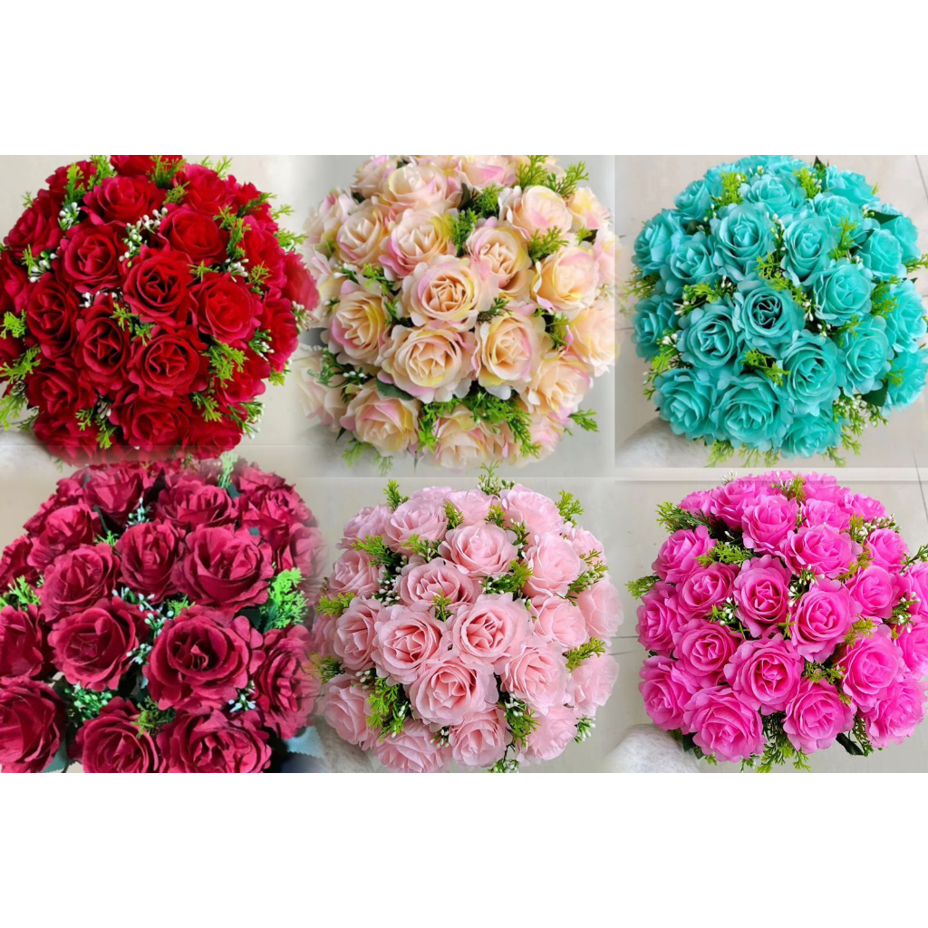 Buquê de rosas com folhagem  C/24 em Oferta na Shopee