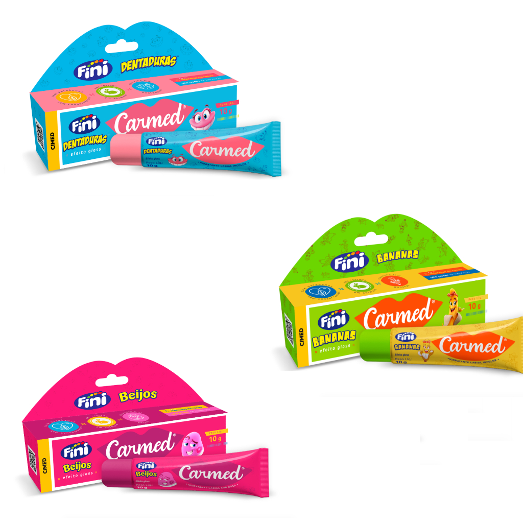 Carmed Fini Protetor Hidratante Labial Sabor Bala Fini 10g