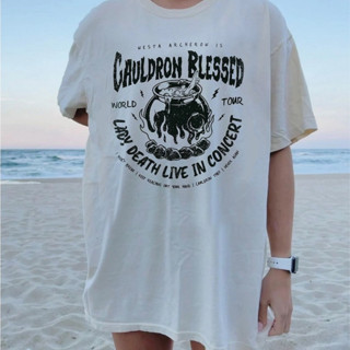 Camiseta feminina estilo Retro Cauldron Blessed