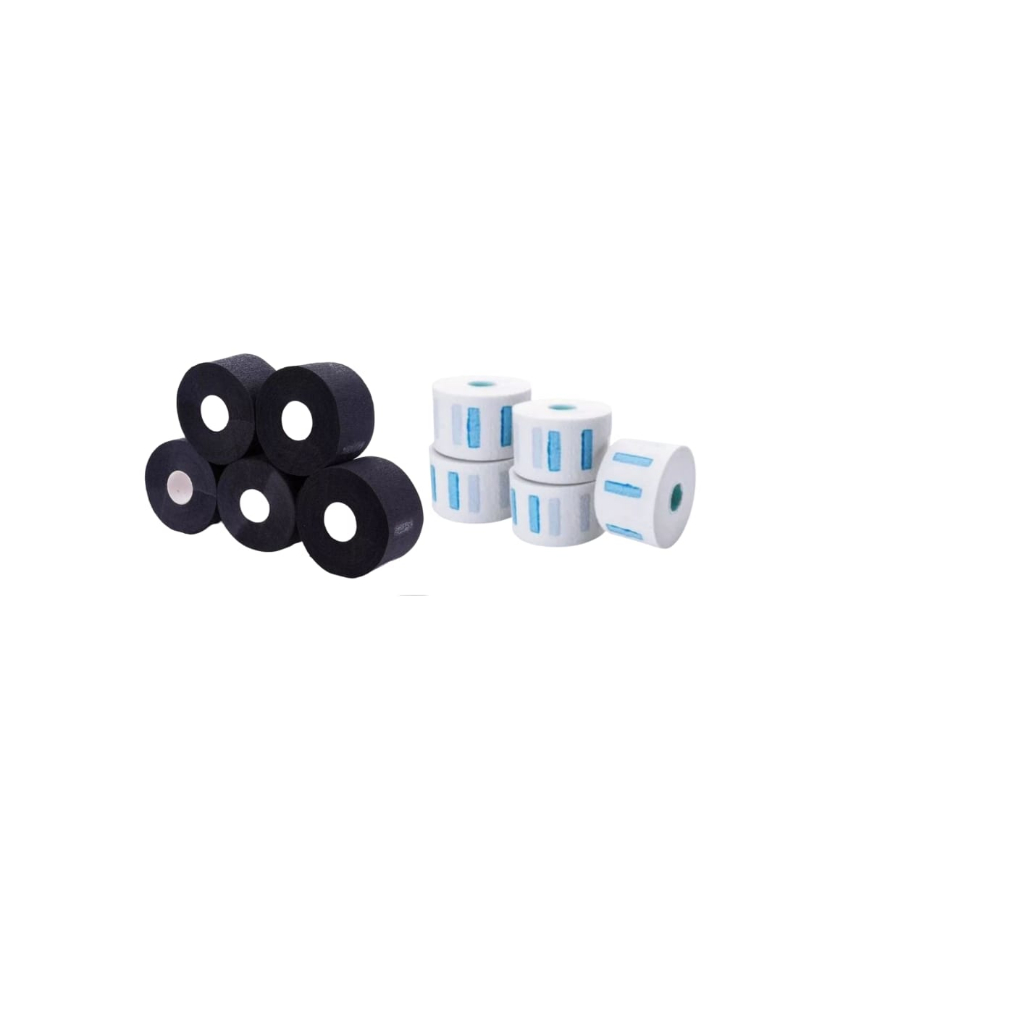 kit 1 pacote de gola higienica braca e pacote de gola neck paper black