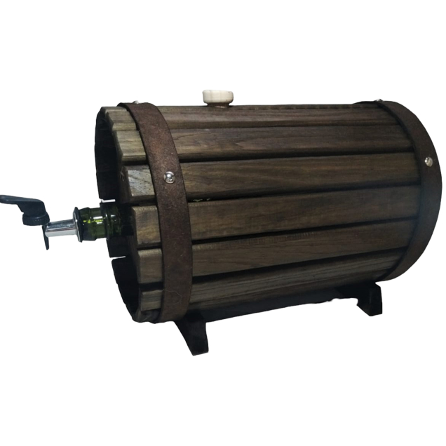 Pingometro De Cachaça Bancada Barril 5 Litros Decoração Área De Churrasco