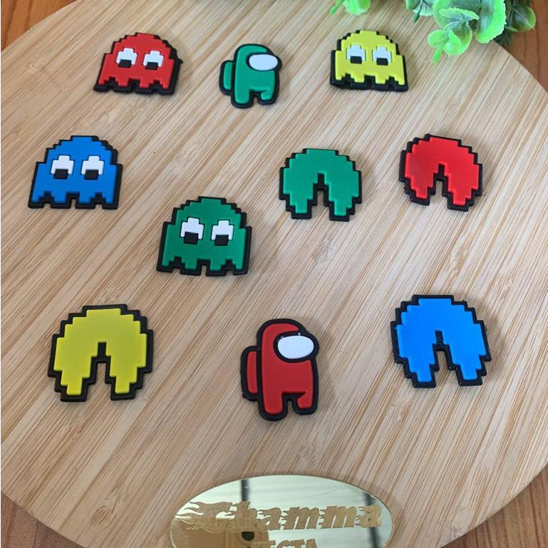 Aplique Emborrachado Pac-Man 3,5 cm among us 10 Unid Ou Mais Cod:100072