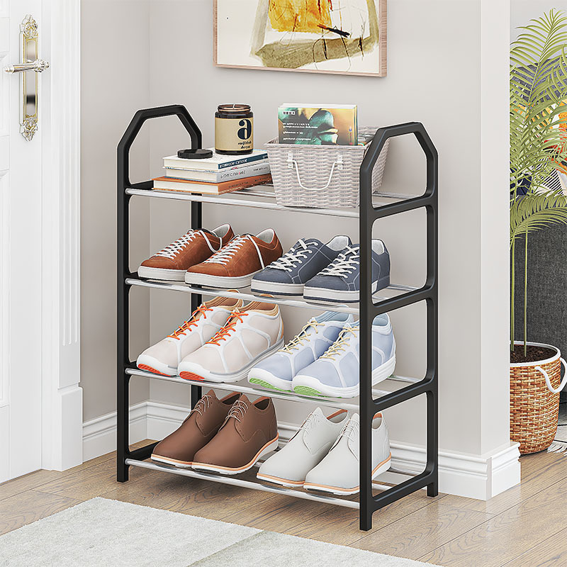 Sapateira de Metal e Plastico Organizador Prateleira 4 Andares Multiuso 41 x 19 x 57cm Pronto Entrega