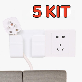 5 PCS De Suportes Práticos De Controle Remoto, Suportes De Parede Multiúso Para Controle Plástico De Telefones Celulares em Oferta na Shopee