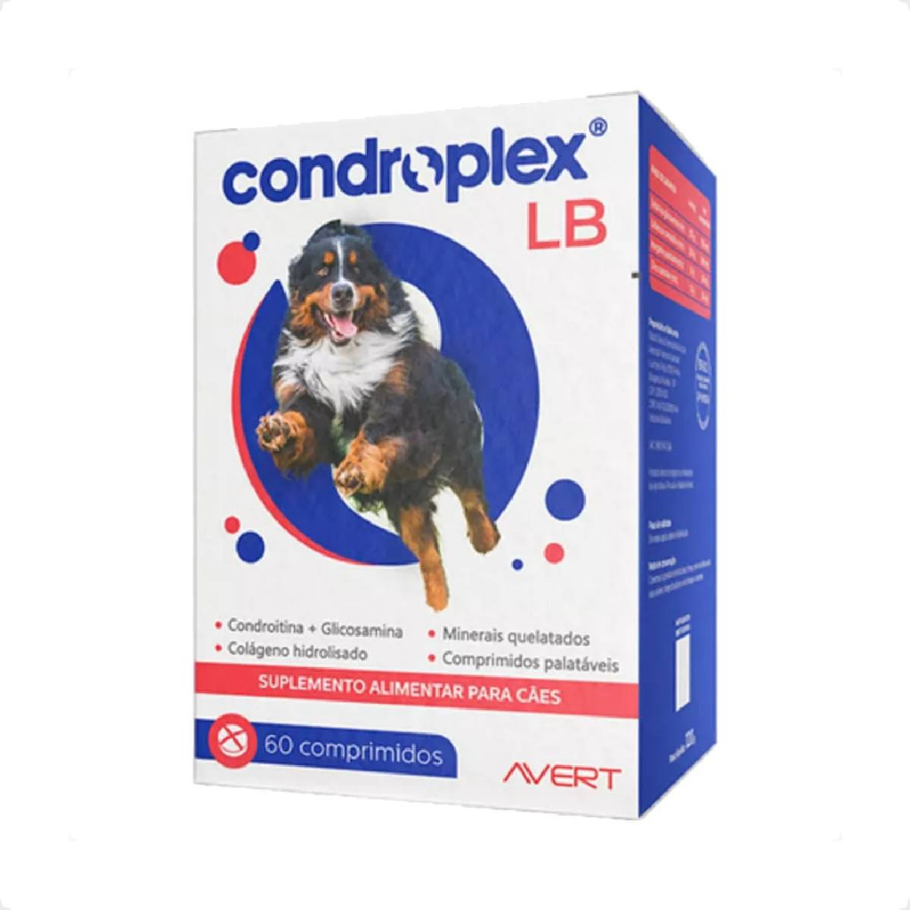 Condroplex LB Suplemento Cães Avert 60 Comprimidos - Pets