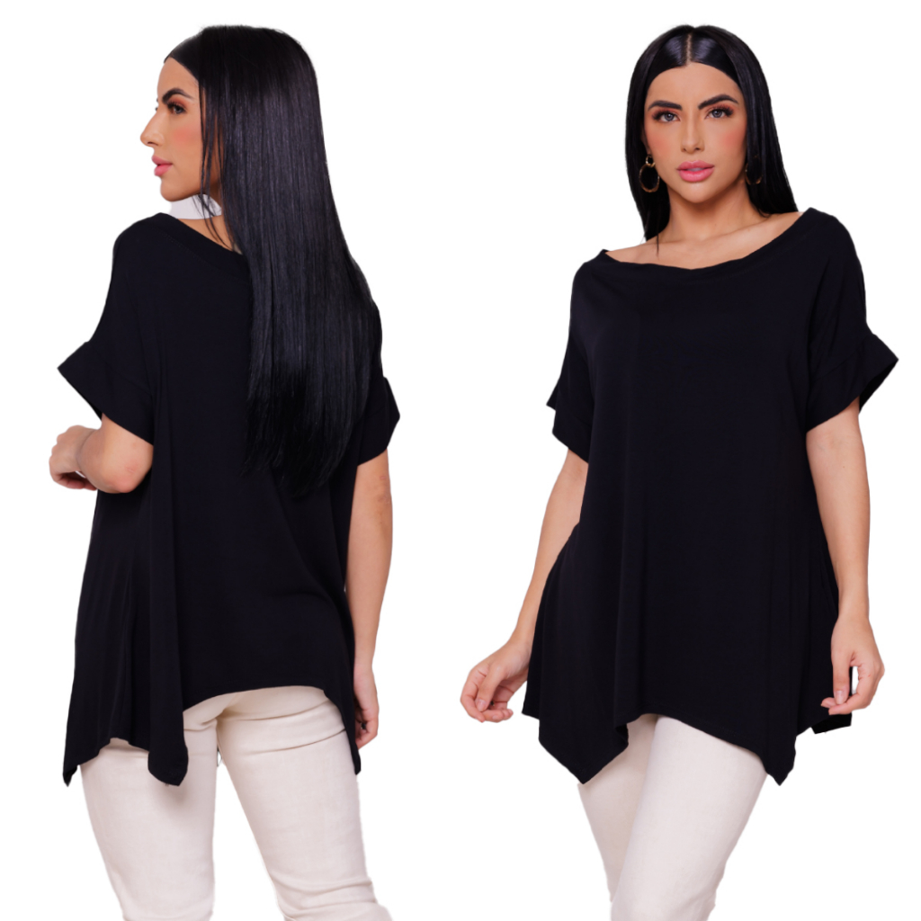 Blusinha Basica Feminina Manga Curta Blusa Bata Ombro A Ombro Malha Soltinha CANOA VERÃO em Oferta na Shopee