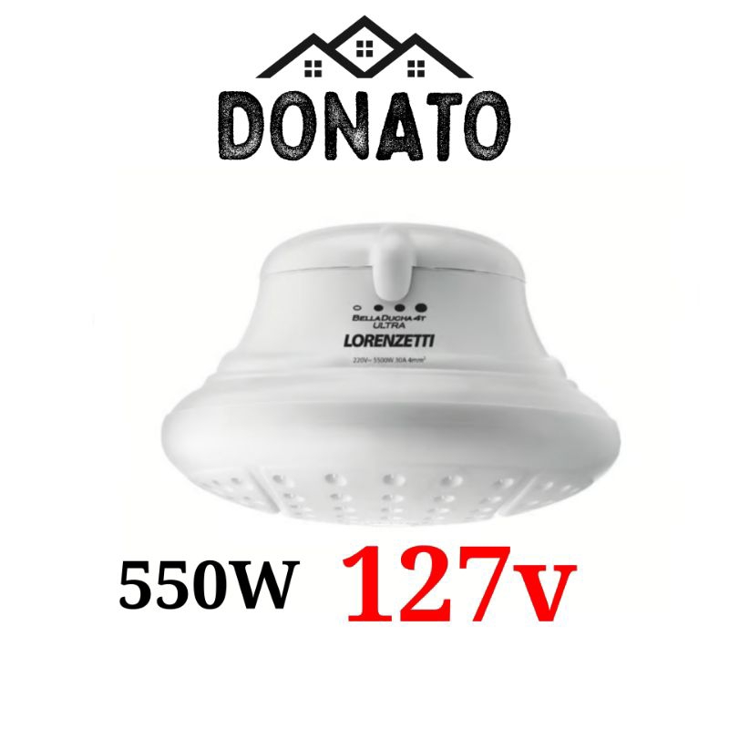 Chuveiro Elétrico Multitemperatura 127V (110V) 5500W Branco Bella Ducha 4T Lorenzetti