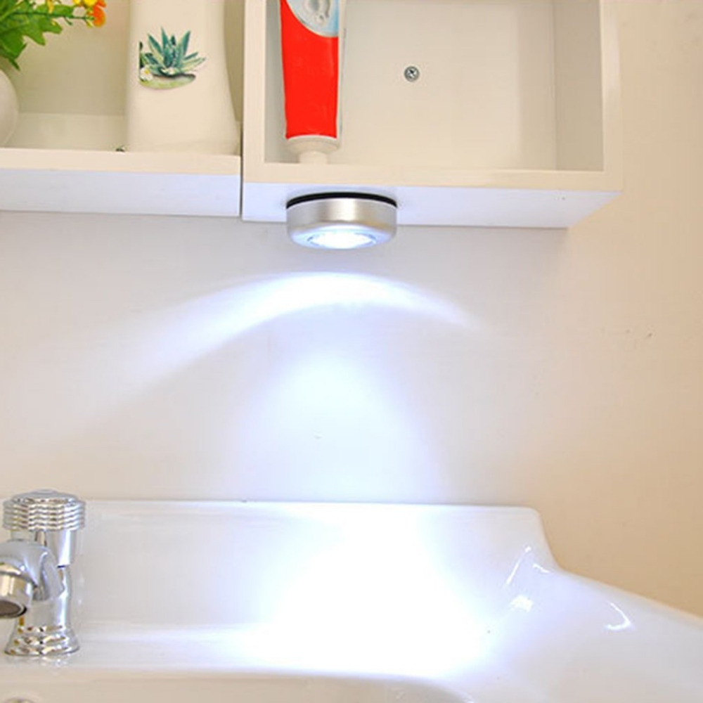 2 Kit Leds Lâmpada Adesiva Sem Fio  Adesiva De Emergência Touch De Segurança Para Corredor Armário