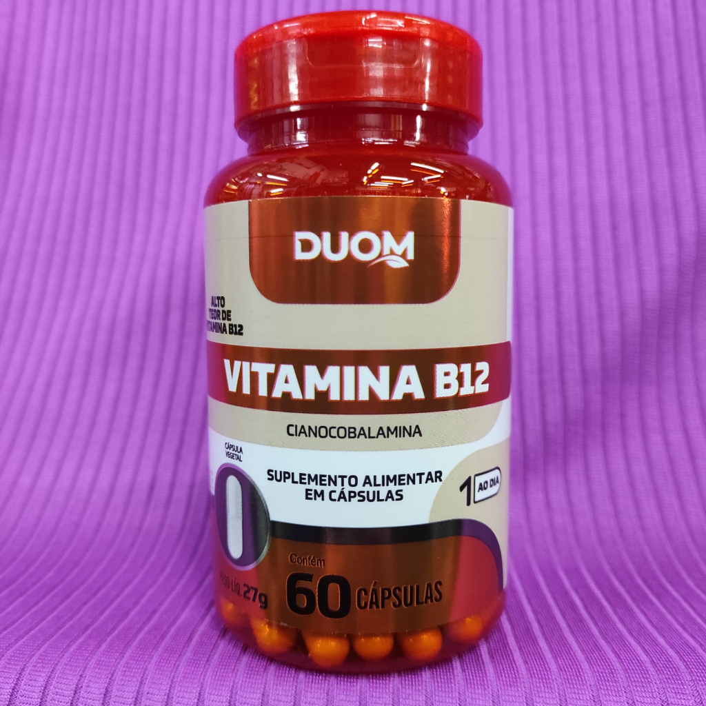 VITAMINA B12 (DUOM) 60 cápsulas [ escolher 1 unidades ou kit com 2 unidades ou kit com 3 unidades ]