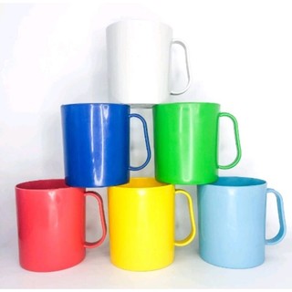 Kit 5 Caneca Plástica Escolar Sortida Copo com Alça Multiuso