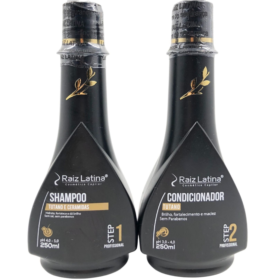 Shampoo e Condicionador Home Care Tutano 250 ml 2 itens Raiz Latina Cabelos Sedosos