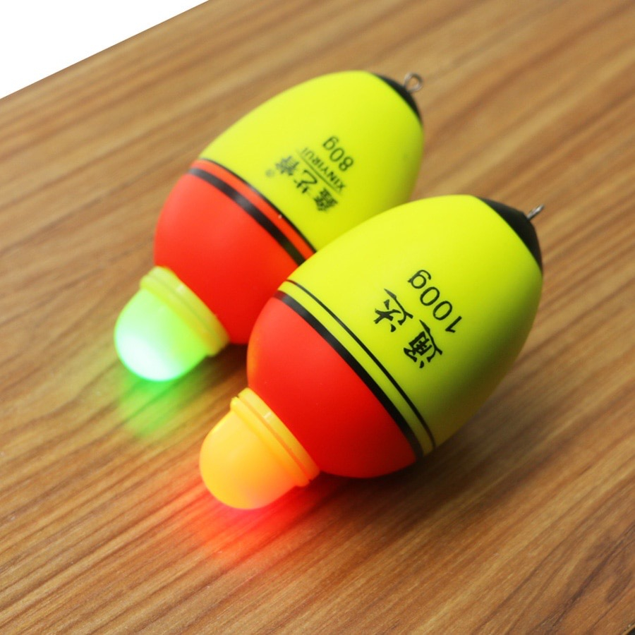 20g-100g Dupla Optical Led Night Transformar Luz Do Mar Luminosa Eletrônico Bóia De Pesca