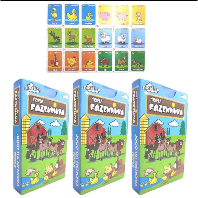 10 JOGOS DA MEMORIA  Lembrancinha Fazendinha Fazenda Lembrança festa de aniversario e sacolinha prenda