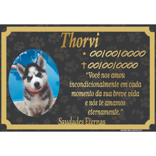 Placa de Aluminio 16x23 cm Para Jazigo Túmulo Lápide pet em Oferta na Shopee