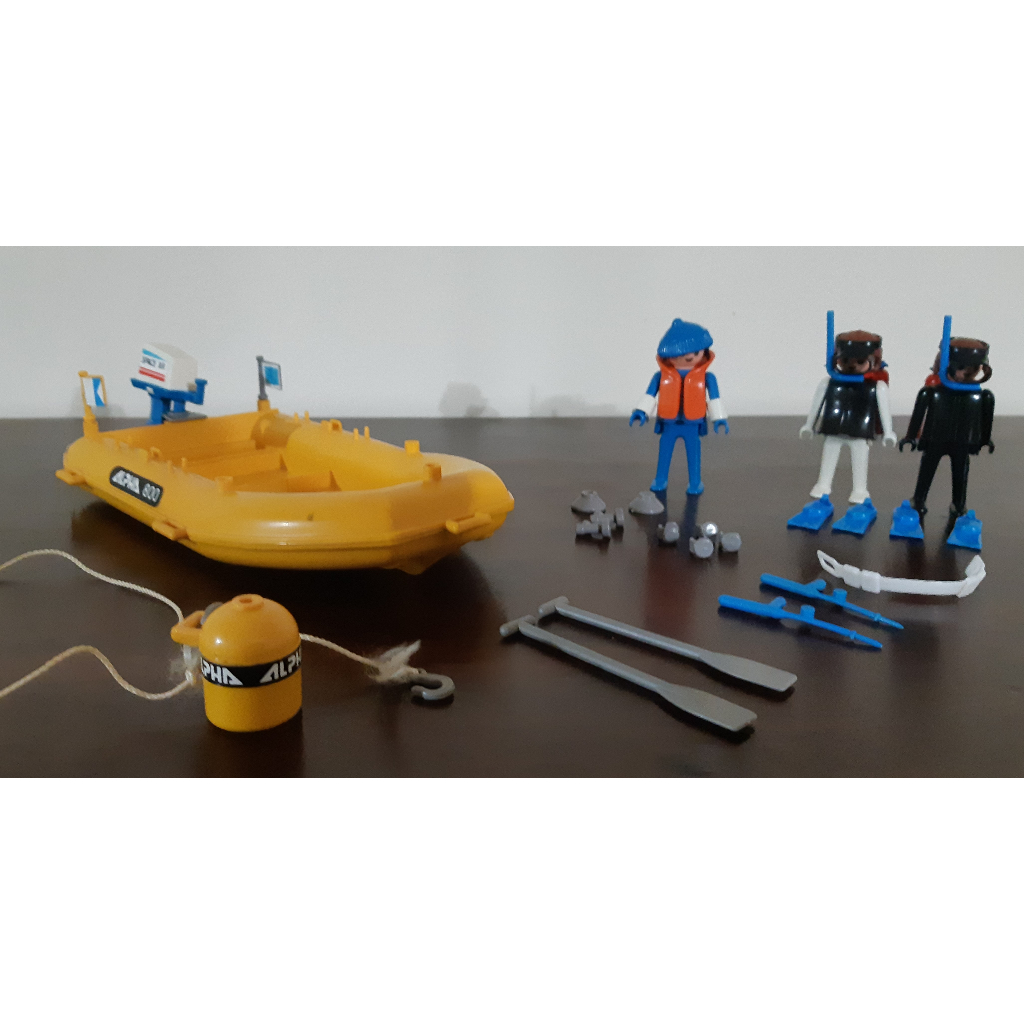 Playmobil Bote Mergulho - Barco - Trol - Brinquedo - Antigo