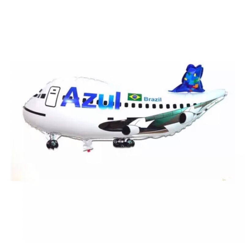 Kit C/ 3 Balões Metalizado Avião azul Tam Gol em Oferta na Shopee