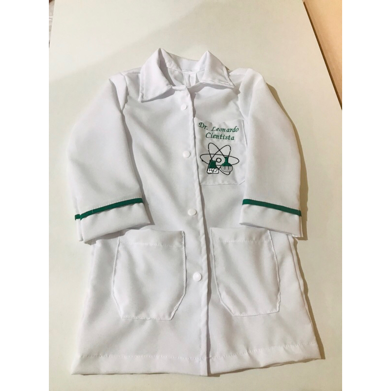 Jaleco Infantil Personalizado Branco Cientista