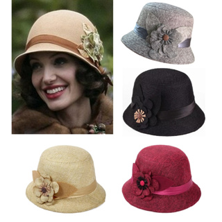 Chapéu Clochê Feminino Retrô Verão tecido levinho forrado em Oferta na Shopee