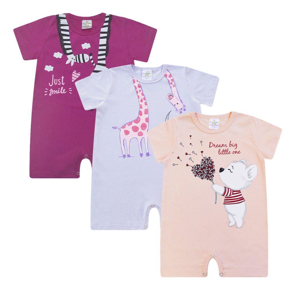 Macacão curto, Romper, macaquinho menina, banho de sol verão, tamanho 1, 2 e 3 em Oferta na Shopee