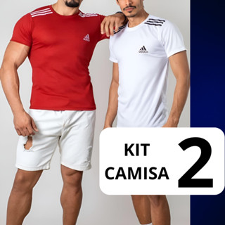Kit 2 Camisetas Masculina Esportiva Com Eleastano