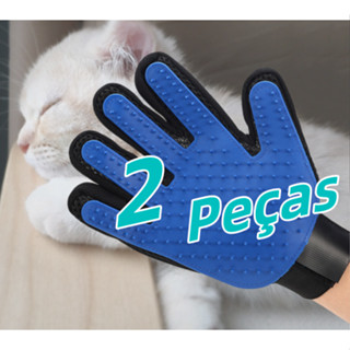 KIT 2 Luvas Magnéticas Do Cabelo Do Animal/ Luva Para Pentear Cachorro Promoção