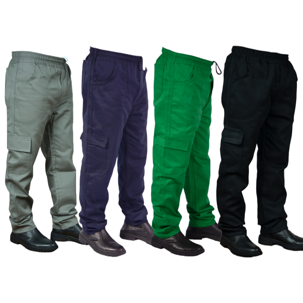 Calça Brim Profissional Alta Resistência para Mecânico, Construção Civil, Jardinagem e Panificação.