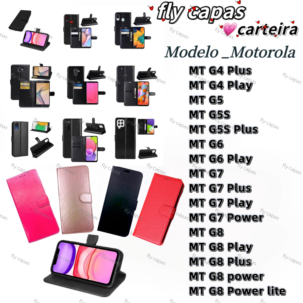 Capa Carteira  Para Motorola,MT G4 PLAY,MT G4 PLUS,MT G5,MT G5S,MT G5S PLUS,MT G6,MT G6 PLAY,MT G7,MT G7 PLUS,MT G7 PLAY,MT G7 POWER