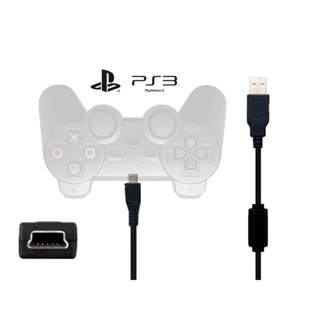 Cabo V3 com Filtro Mini USB Para Controle sem fio PS3