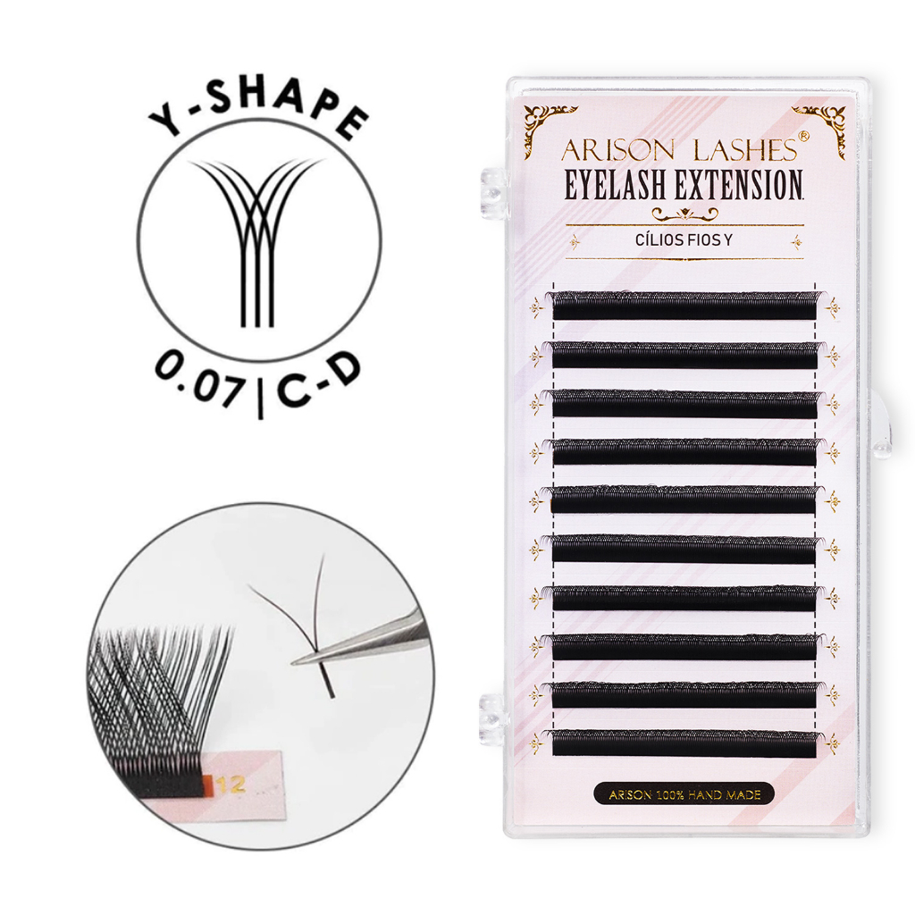 ARISON LASHES YY Cílios Volume Brasileiro-0.07mm-D Alongamento Tamanhos Mix e Individuais YY Extensão De Cilios