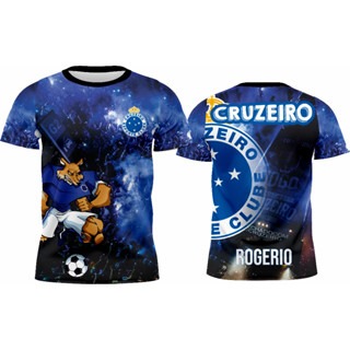 Camiseta adulto Cruzeiro Mascote + NOME atras
