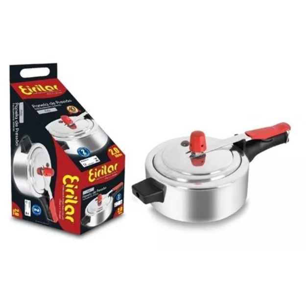 Imagem Panela De Pressão 2 Litros Polida Eirilar Ou Fort-Lar 2.5L - Com Haste Limpadora - Envio Rápido