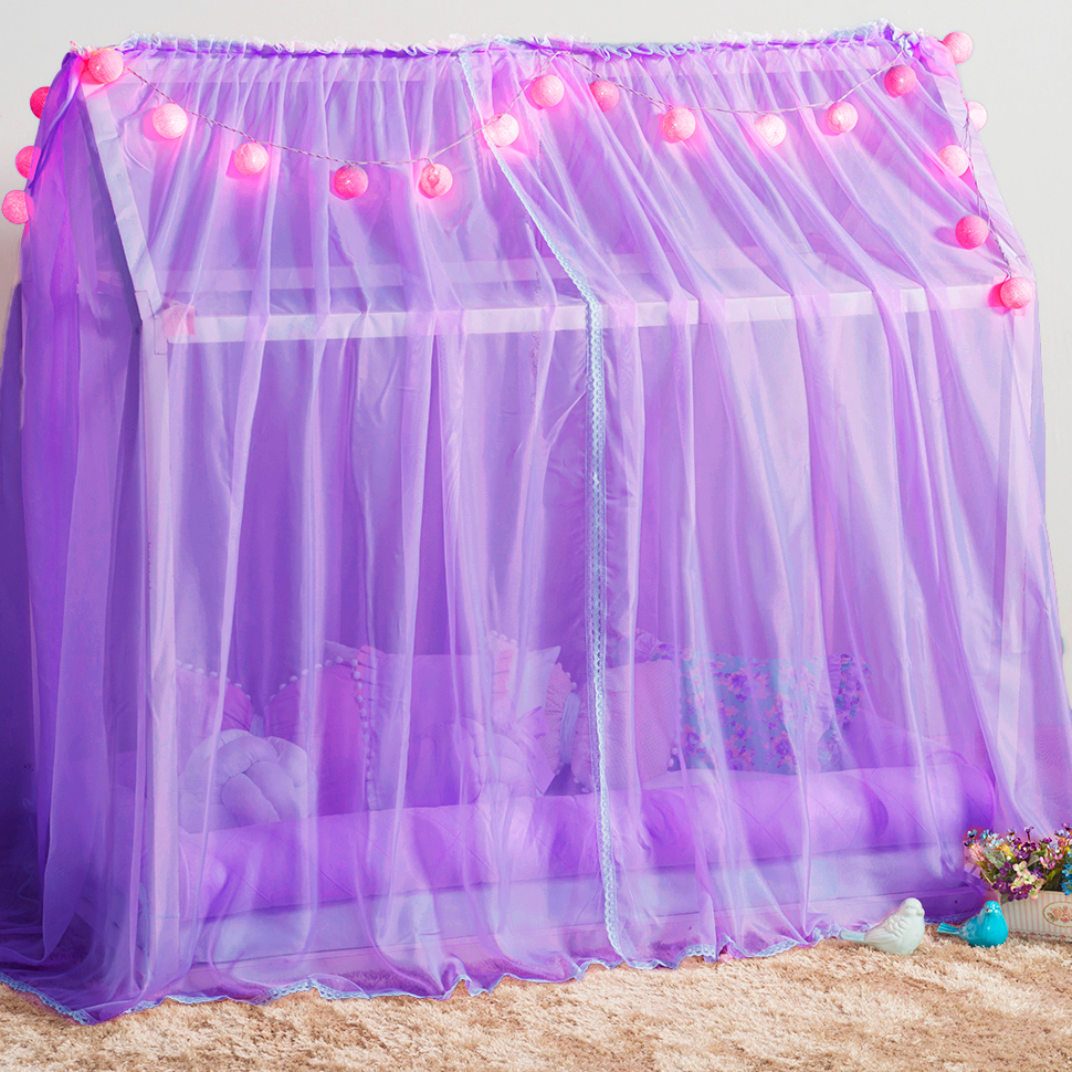 MOSQUITEIRO CASINHA VOIL ROSA LILAS BRANCO COM ACABAMENTO EM RENDA PROTEÇAO PARA MOSQUITO TECIDO EXELENTE
