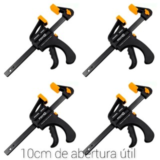 4 grampos sargento abertura útil de 10 cm aperto rápido n4 em Oferta na Shopee