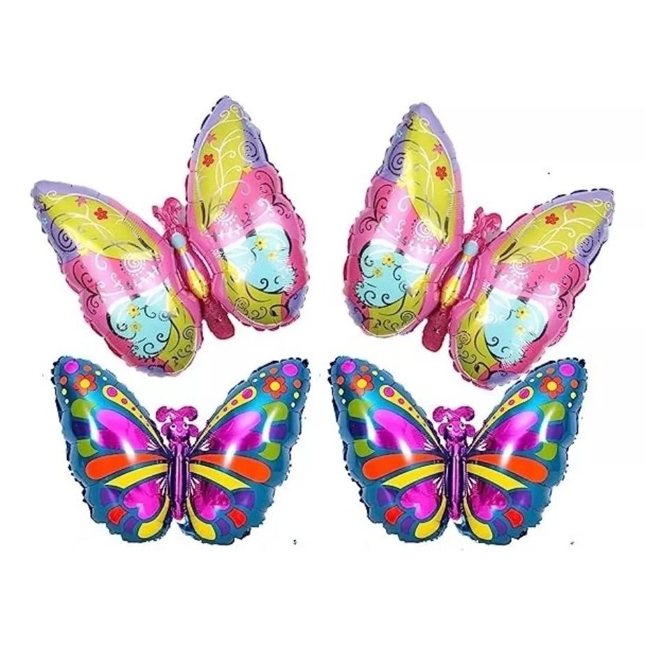 10 Balão Borboleta Metalizada 40x31cm Festa Decoração Jardim C90426 em Oferta na Shopee