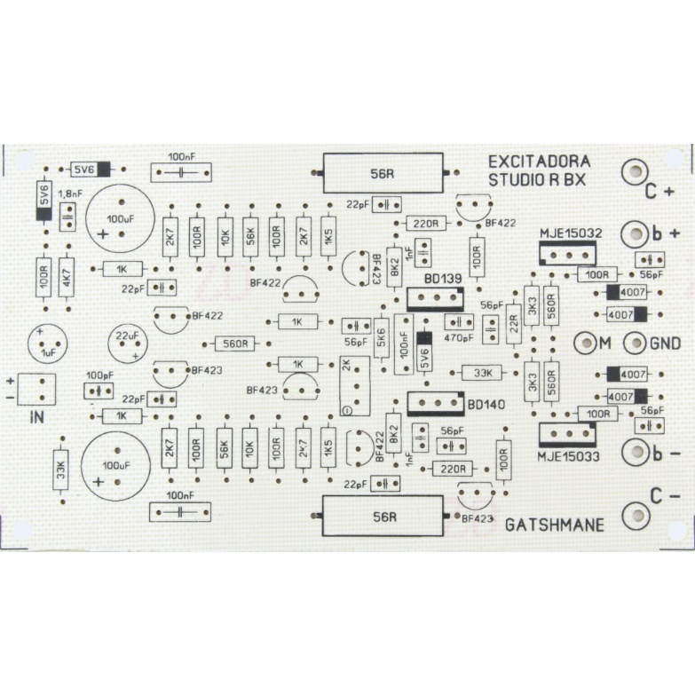 Placa Lisa Para Montar Amplificador Excitadora Studio R Bx