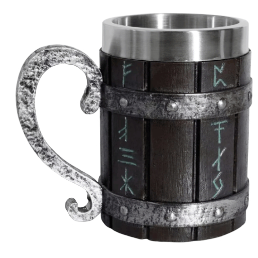 Caneca Viking Estilo Barril Madeira Chopp 600ml Medieval Coisas Diferentes Shoppe para Casa