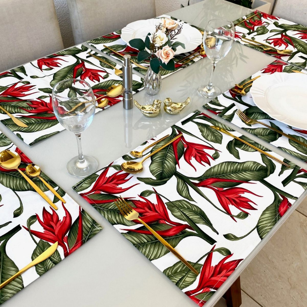 Jogo Americano de Tecido Kit com 4 peças - Mesa Posta